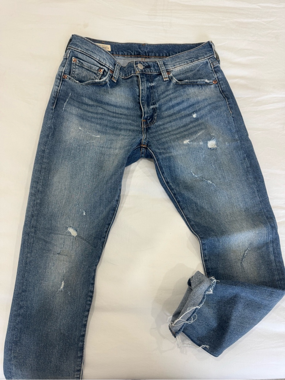 Levi's Skinny Jeans in Faded Blue Denim
